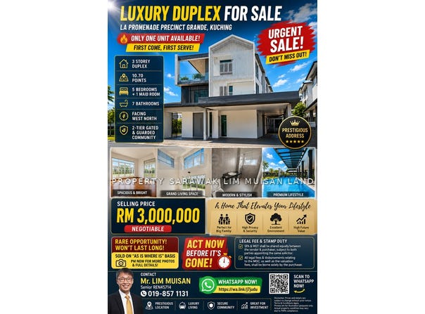 1950, OFF JALAN DATUK MOHD MUSA, LA PROMENADE, Kota Samarahan, Sarawak 94300