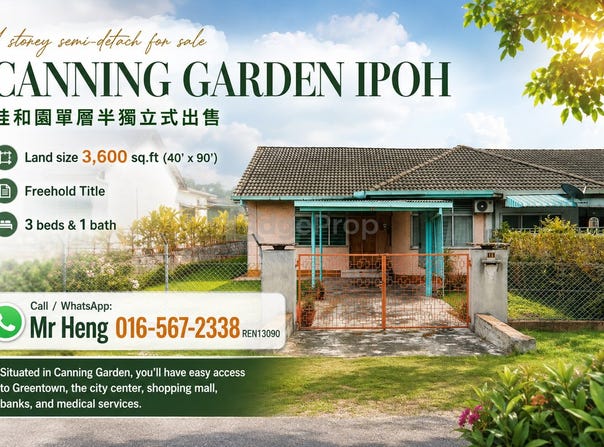 Lorong Canning, Taman Canning, Ipoh, Perak 31400
