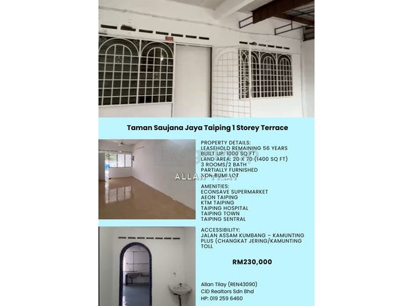 Jalan Saujana Jaya, Taiping, Perak 34000