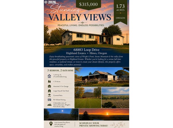 68883 LOOP Dr, Hines, OR 97738