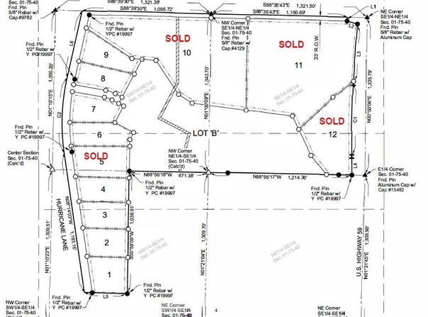 HURRICANE Lane lot: 6, OAKLAND, IA 51560