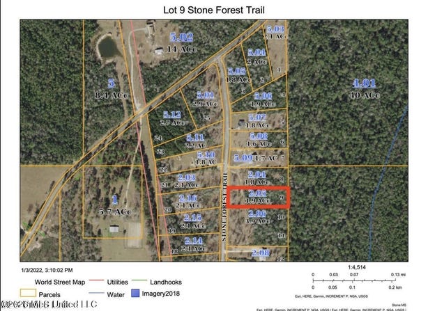 Stone Forrest Trail lot: 9, McHenry, MS 39561
