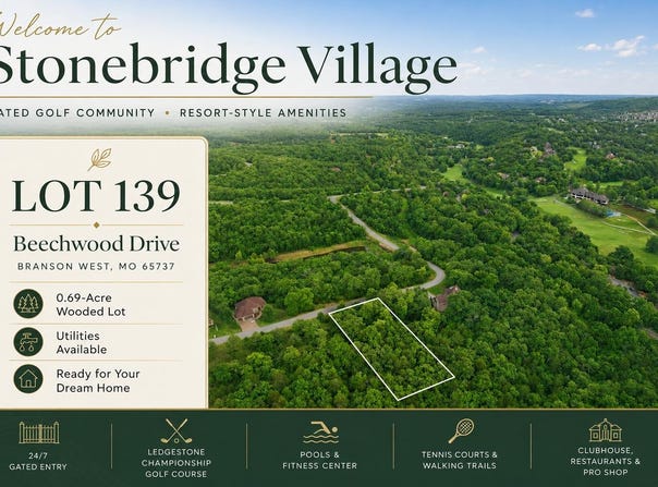 Beechwood Drive lot: 139, Branson West, MO 65737