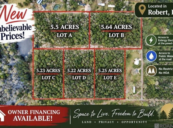 5.25 Acres Heritage Acres Ln, Robert, LA 70455