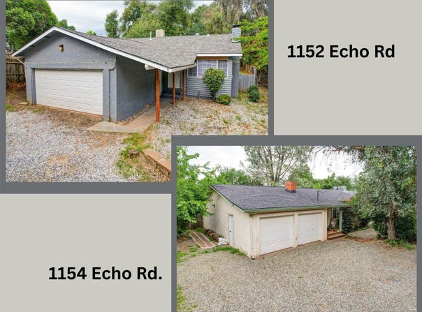 1152/1154 Echo Road, Redding, CA 96002