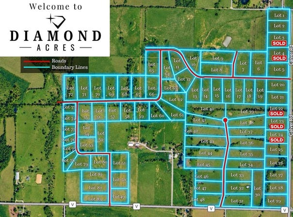 V Highway lot: 44, Diamond, MO 64840
