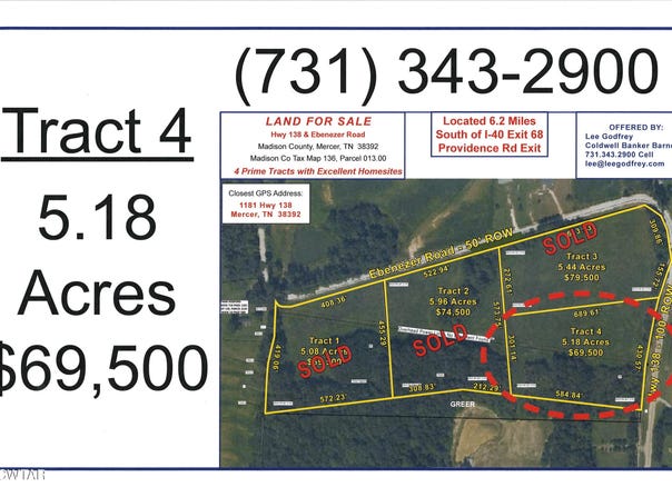 138 Highway, Mercer, TN 38392