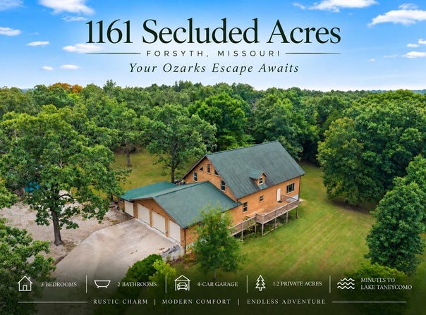 1161 Secluded Acres Road, Forsyth, MO 65653