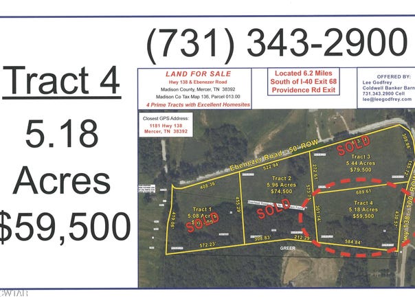 138 Highway, Mercer, TN 38392