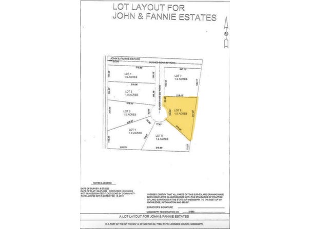 Kidd Road lot: 6, Caledonia, MS 39740