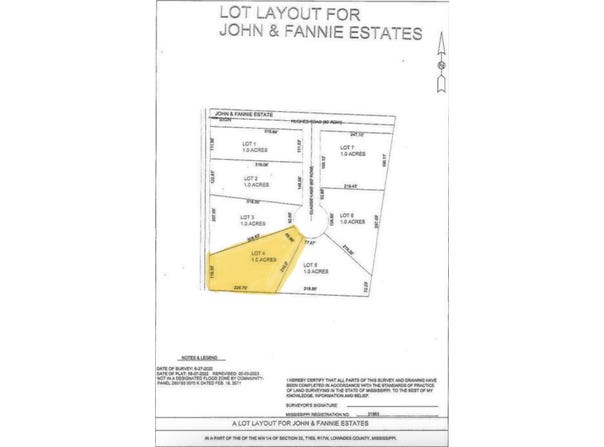 Kidd Road lot: 4, Caledonia, MS 39740
