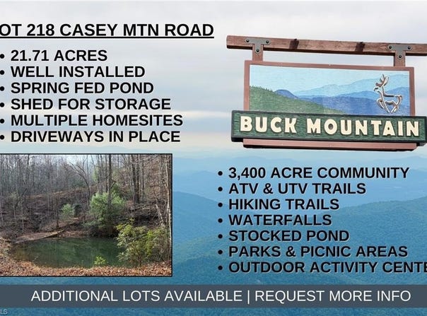 Casey Mountain Road lot: 218, Purlear, NC 28665