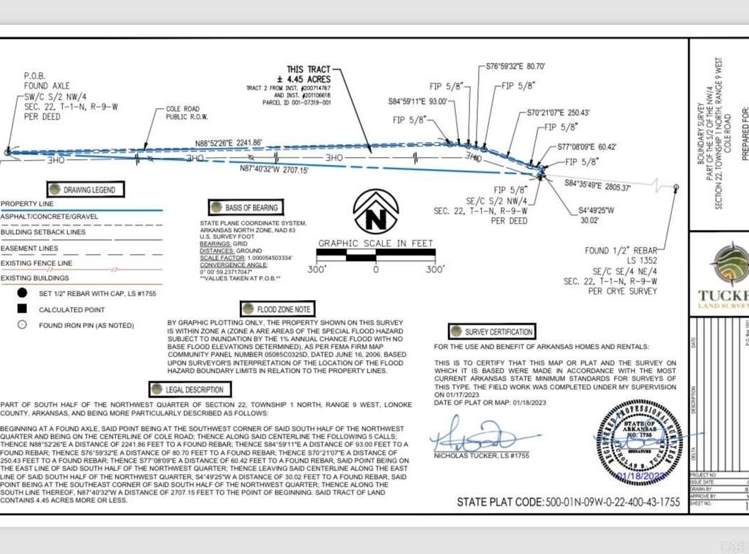 00 COLE RD, Lonoke, AR 72086 Land for Sale