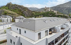 Centre-ville, Sion, Valais 1950