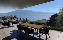 Dans un quartier résidentiel, Grandvaux, Vaud 1091