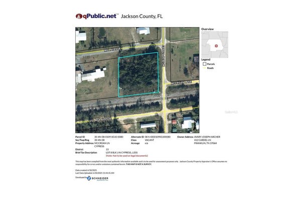MCCROAN LANE, CYPRESS, FL 32432
