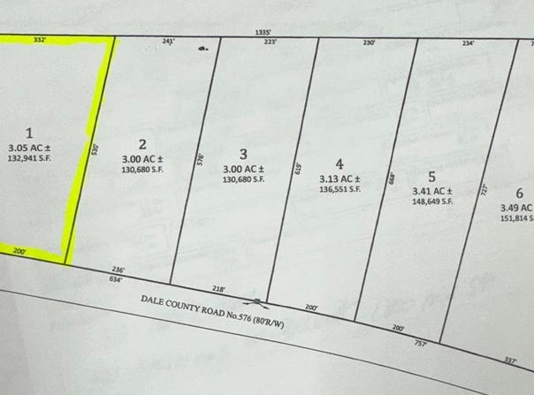 Lot 1 Dale County Rd 576, Headland, AL 36345