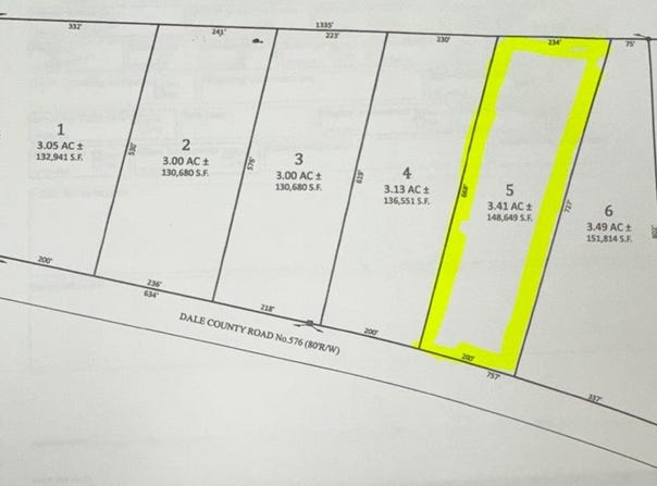 Lot 5 Dale County Rd 576, Headland, AL 36345