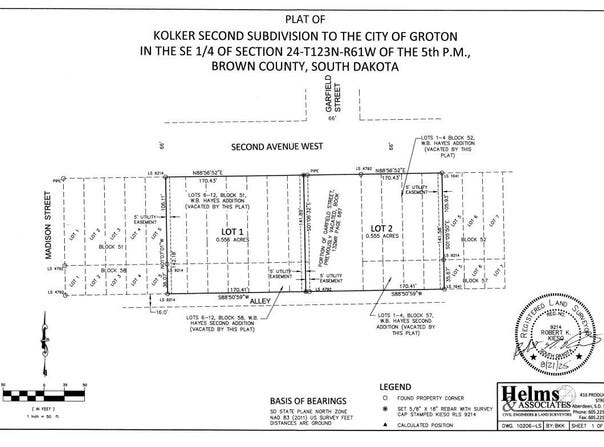 Lot 2 Kolker Second Subd, Groton, SD 57445