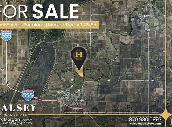 166.41 Acres, Marked Tree, AR 72365