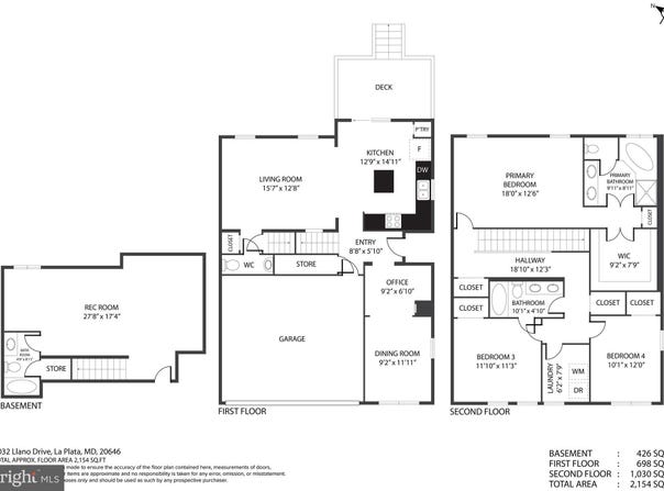 1032 LLANO DRIVE, LA PLATA, MD 20646