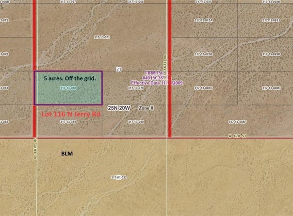N Jerry Road lot: 116, Dolan Springs, AZ 86441