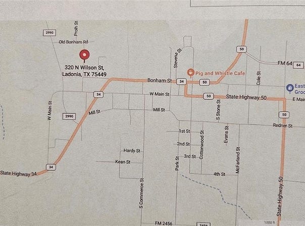 320 N Wilson Street, Ladonia, TX 75449