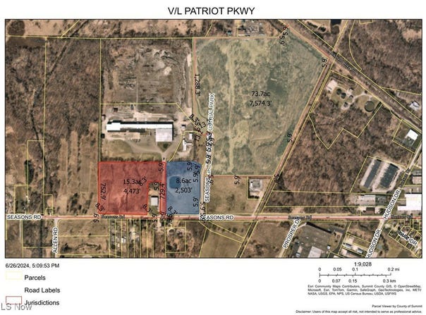 V/L (Approx. 99 Acres) Patriot Parkway, Hudson, OH 44236