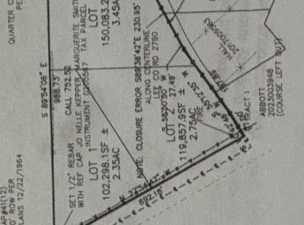 CR 833 - Lot 2, Guntown, MS 38849