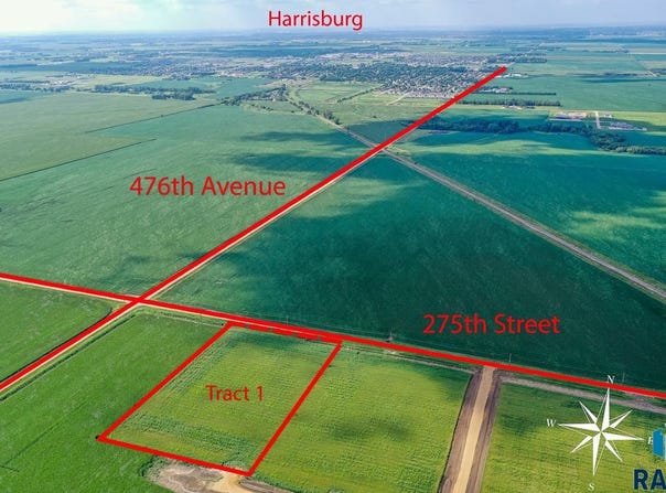 TRACT 1 DAKOTA FARMS ADD Ave, Harrisburg, SD 57032