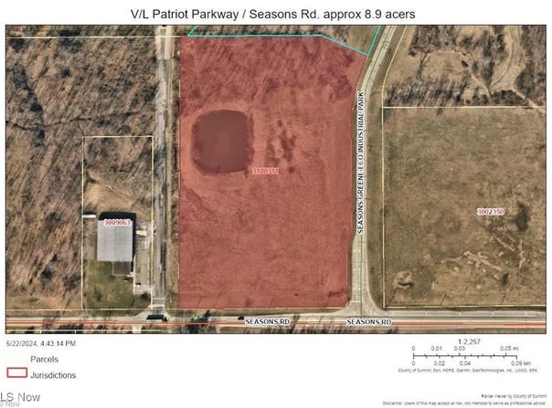 V/L 3 (Approx 8.95 Acres) Patriot Parkway, Hudson, OH 44236