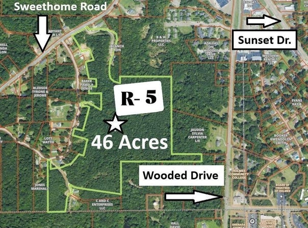 46 Acres Zoned R-5, Grenada, MS 38901