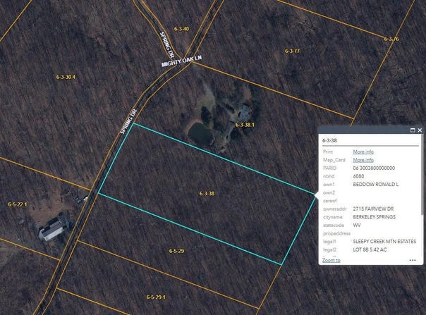 SPRING DR LOT 8B, BERKELEY SPRINGS, WV 25411