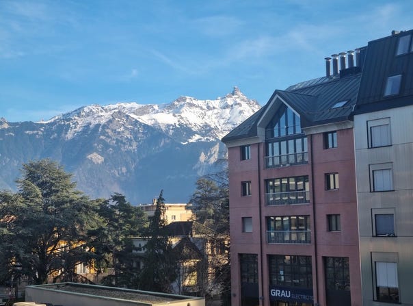 Centre ville, Monthey, Valais 1870