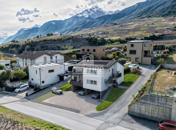 Quartier résidentiel, Conthey, Valais 1964