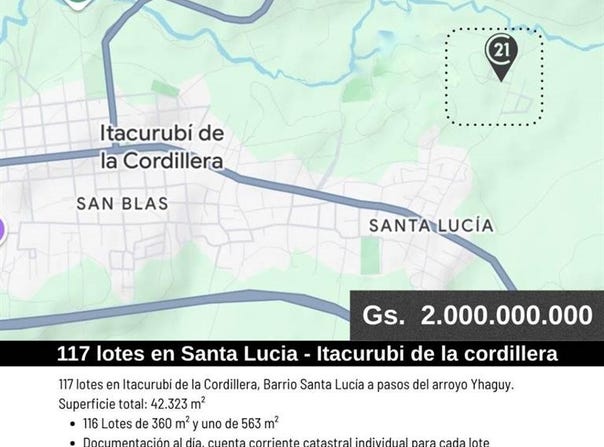 FRACCION SANTA LUCIA , Itacurubí de la Cordillera, Cordillera, Itacurubí de la Cordillera, Cordillera