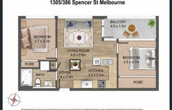 1305/392 Spencer Street, West Melbourne, Vic 3003