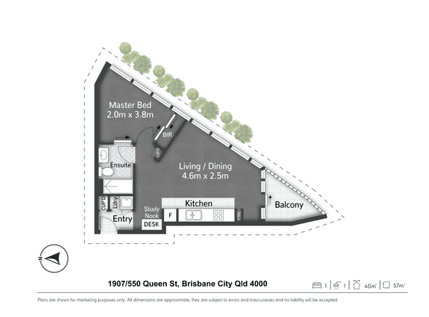 1907/550 Queen Street, Brisbane City, Qld 4000